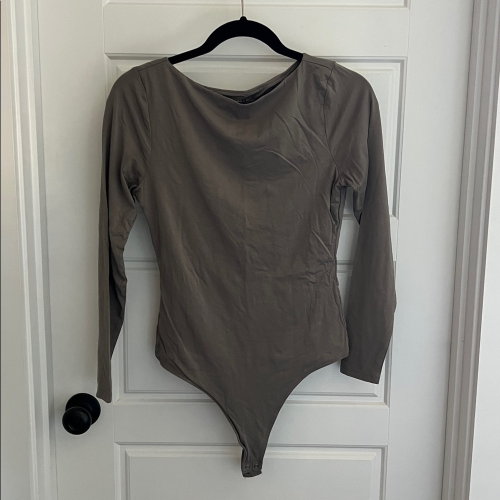 Abercrombie & Fitch Long Sleeve Brown Bodysuit